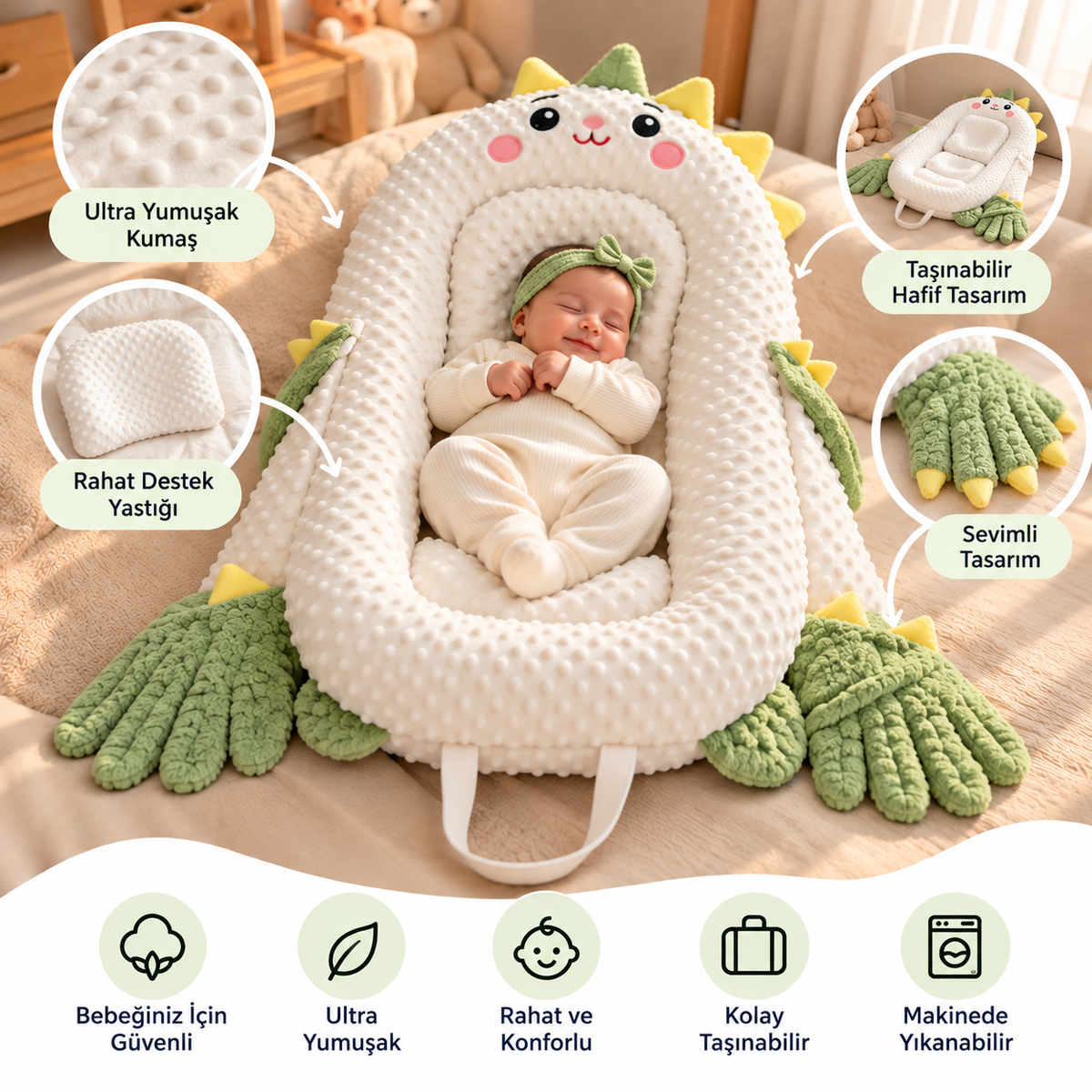 Nexella™ BabyNest – Otomatik Pış Pış Bebek Yuvası. İstersen
